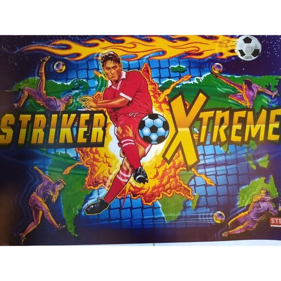 Striker Xtreme Pinball Translite Art Sheet Original Soccer Sports Vintage - Picture 10 of 11